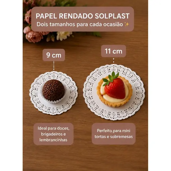 Papel Rendado Solplast Branco 24 Peças
