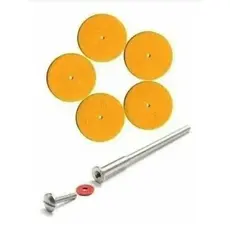Kit de 1 Mandril PM Fava Com Anel Grátis + 100 Lixas Plantar Gramatura 220 Para Podologia e Pedicure