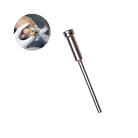 Combo de 1 Mandril Fava Reforçado Grátis + 200 Lixas Plantar Gr 100 P/ Podologia e Pedicure + 100 lixas Gr 120