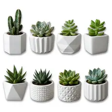 Conjunto Decorativo com 8 vasos para Decoração Sala Quarto Banheiro Lavabo NÃO INCLUI PLANTAS
