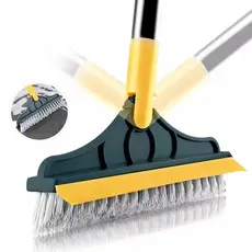 Escova 2 em 1 Vassoura Rodo Limpeza Pesada Piso Banheiro Cozinha Rejunte Verde Branco