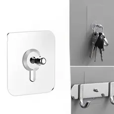 Kit 10 Ganchos Adesivos Transparente Sem Furo Parede Multiuso para Quadros Utensílios Fixação Forte
