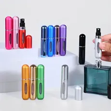 KIT 3 Frasco Spray Porta Perfume Portátil Mini Atomizador Recarregável 5ml Pronto Para Viajar