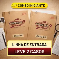 Kit Investigador Criminal – 2 Casos | Detetive, Investigação Realista com Dossiê, Laudos, Depoimentos e Solução Final