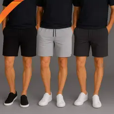 KIT 3 Bermudas Masculinas Plus Size em Moletinho – Conforto e Estilo para Todas as Ocasiões