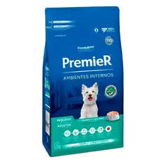 Ração Premier Ambientes Internos Cães Adultos Porte Pequeno Frango e Salmão 1kg