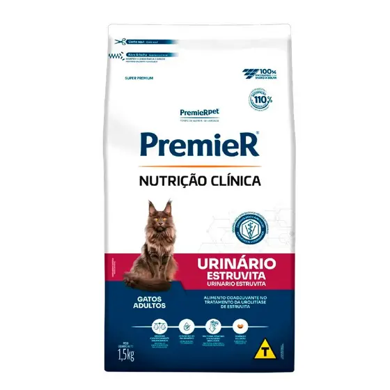 Ração Premier Nutrição Clínica Gatos Urinário 1,5Kg