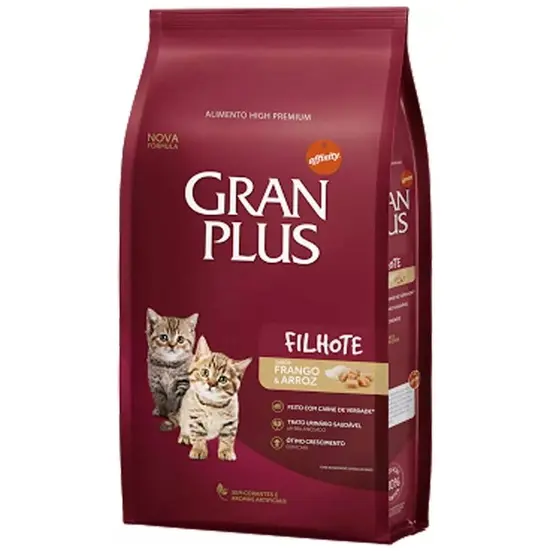 Ração GranPlus para Gatos Filhotes Sabor Frango e Arroz 10,1KG