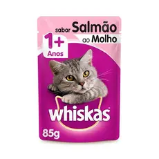 Caixa 20un Alimento Úmido Whiskas Pedaços Salmão Ao Molho 85g