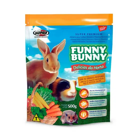 Funny Bunny Ração Delícias da Horta 500G
