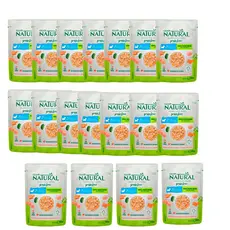 Caixa 18un Ração Úmida Sachê Guabi Natural Grain Free Cães Adultos Frango Salmão 100g