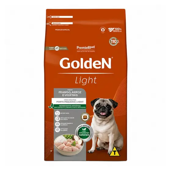 Ração Golden Fórmula Light para Cães Adultos Porte Pequeno Frango e Arroz 10 kg