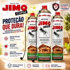 Jimo Cupim Aerosol 400ml Proteção Para Madeira Mata Cupim e Formiga Com Agulha Aplicadora