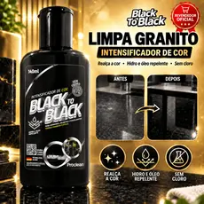 Revitalizador Limpa Granito Preto e Mármore Black To Black ProClean Realça e Impermeabilizante 140ml