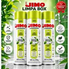 Limpa Box Jimo 400ml Spray - Limpeza 3 em 1 Box Banheiro - Perfuma e Dá Brilho Sem Esforço