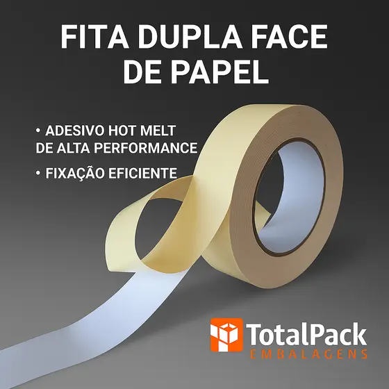 Fita Dupla Face Papel Branco 36X30 Liner Amarelo