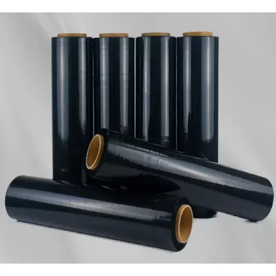 Bobina Filme Stretch Preto 50cm X 350m