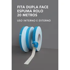 Fita Dupla Face Espuma Extra Forte Rolo 20 Metros