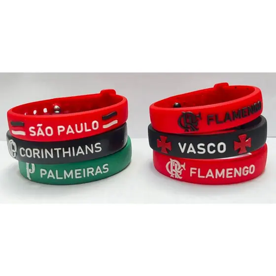 Pulseira Times de Futebol Brasileiro Corinthians Palmeiras São Paulo RJ