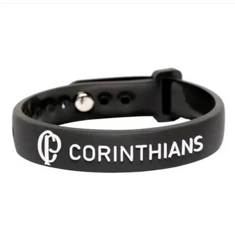 Pulseira Corinthians Timão Silicone Ajustável