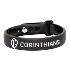 Pulseira Corinthians Timão Silicone Ajustável
