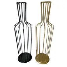 Garrafa Porta Rolha de Vinho Decorativa Aramada de Luxo