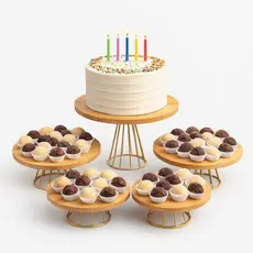 Kit 5 Boleiras Premium Luxo – Decoração Profissional para Festas e Confeitaria