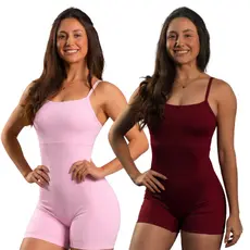Kit 2 Macaquinho Fitness Zero Transparência Ideal Para Treinos