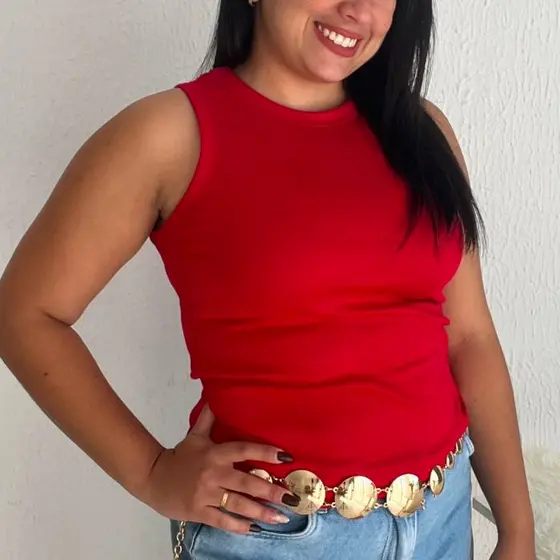 Blusa Regata Feminina Canelada Ribana Básica Premium Estilosa