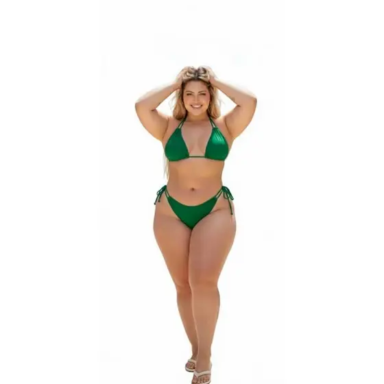 Biquíni Cortininha Amarração Plus Size G1 G2 G3 G4