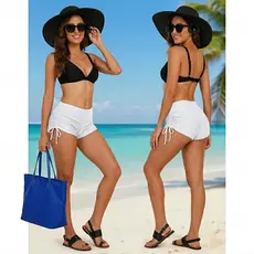 Short Cordinha Lateral Feminino Praia Piscina Academia