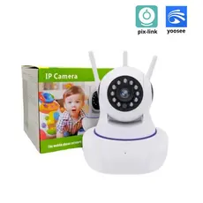 Câmera iP robô 3 antenas visão noturna wifi Alarme HD 360º Babá Eletrônica robozinho sem fio- bivolt
