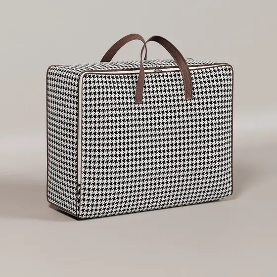 Bolsa de Armazenamento Grande Organizador de Roupa de Cama Edredom e Mudança Estampa  70x50x25cm