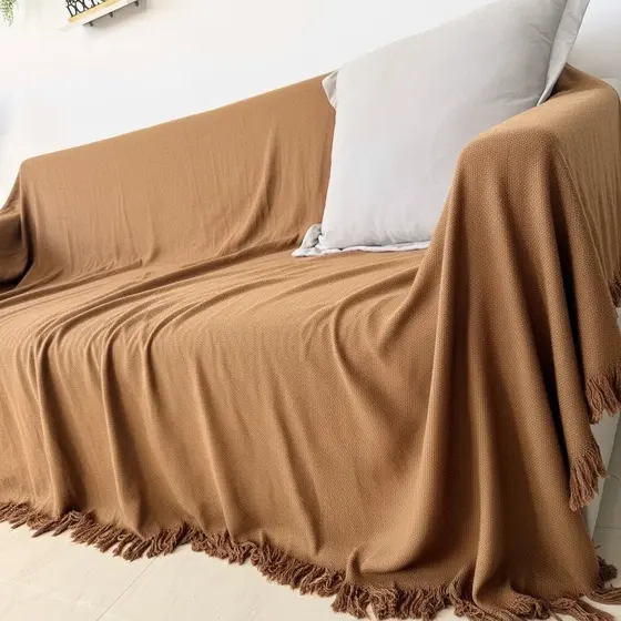 Manta Para Sofá ou Cama King Extra Gigante 4 Lugares Tecido 100% Algodão Capa Protetora de Uso Diário Tamanho 400 x 1,80