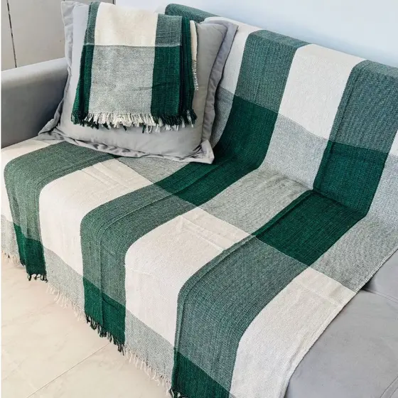 Manta Para Sofá King Conforto, Decorativa e Protetora Tamanho 210x120 Tecido 100% Algodão Lavagem Fácil