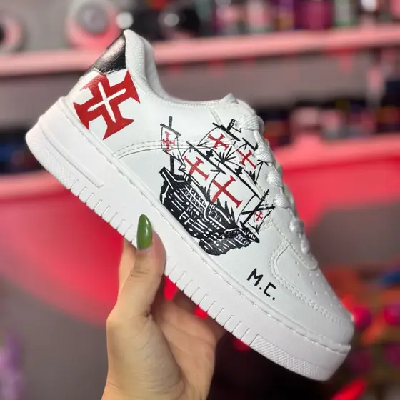 Tênis Branco Unissex Customizado