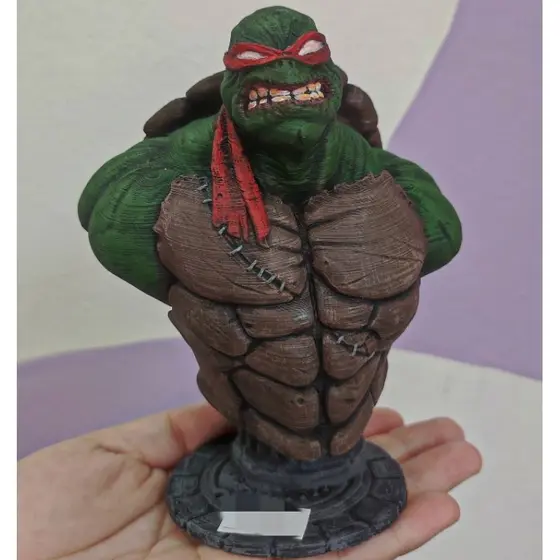 Action figure impressão 3D Tartarugas Ninjas Rafael Colecionáveis Decoração Bonecos