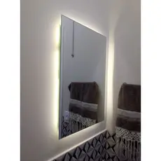 Espelho Led Com Led Luz Retangular Vários Tamanhos Maquiagem Moda Blogueira Barbearia Decoração