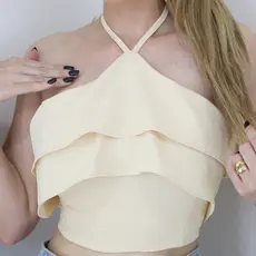 Maxma Cropped Babado Costas Abertas - Maxma 1150