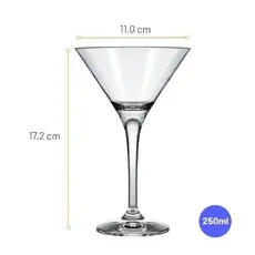 CONJUNTO 2 PÇS Taça Martini 250 ml VIDRO - Nadir (DISTRIBUIDOR Nadir) ENVIO IMEDIATO KIT 2 PÇS