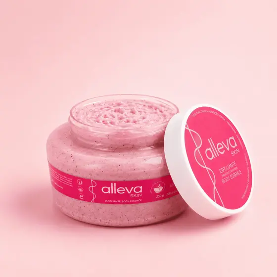 Esfoliante Corporal Alleva Skin 250g Body Scrub Hidratante Skincare Pele Macia Renovação da Pele Spa Cuidados Corporais