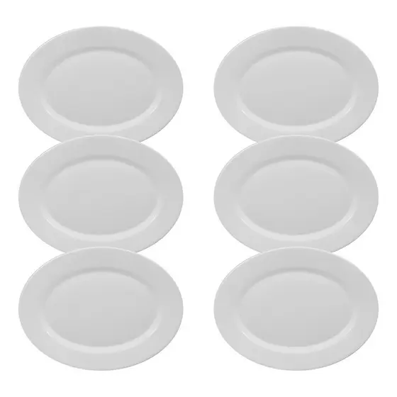 Kit Com 6 Pratos Ovais Para Servir Peixes - Bormioli Rocco