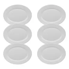 Kit Com 6 Pratos Ovais Para Servir Peixes - Bormioli Rocco