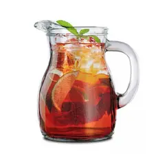 Jarra Suco Água De Vidro Transparente com Alça 500 ML Bistrot Brocca Bormioli Rocco 500 ML