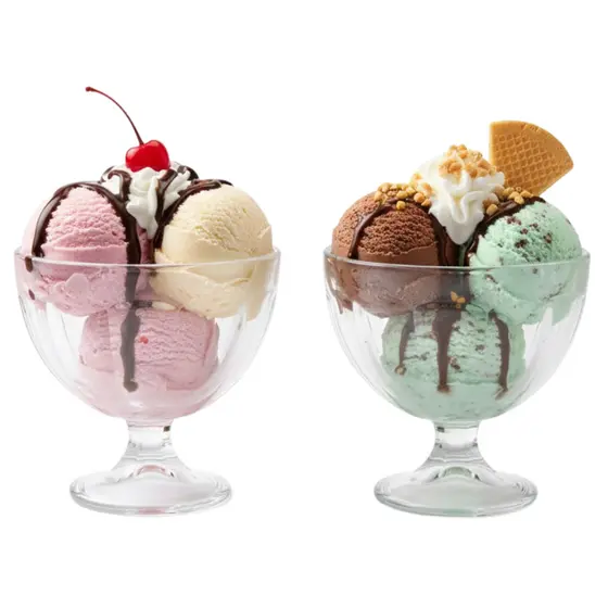 Taças de Vidro 500ml de Doce Sobremesa Sorvete Açaí