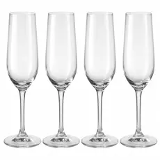 Taça de Vidro para Espumante 200ml Transparente – Taça Flute para Champagne, Vinhos e Bebidas – Modelo Elegante para Mes
