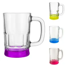 Caneca de Vidro 355ml de Cerveja com Base Colorida Congela abaixo de 0ºC