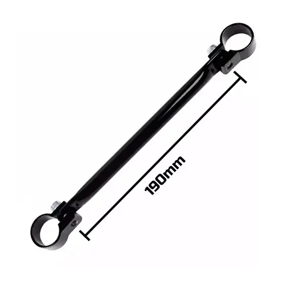 Barra / Travessa de Guidão Bike / Moto 190mm Alumínio Preta