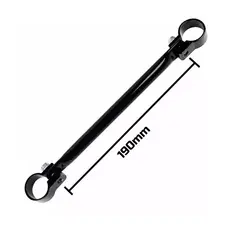 Barra / Travessa de Guidão Bike / Moto 190mm Alumínio Preta