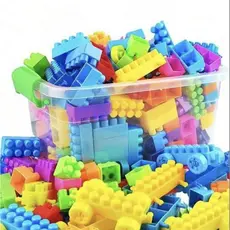 140 Blocos De Montar Super Coloridos Carrinho + Rodinhas - educacional